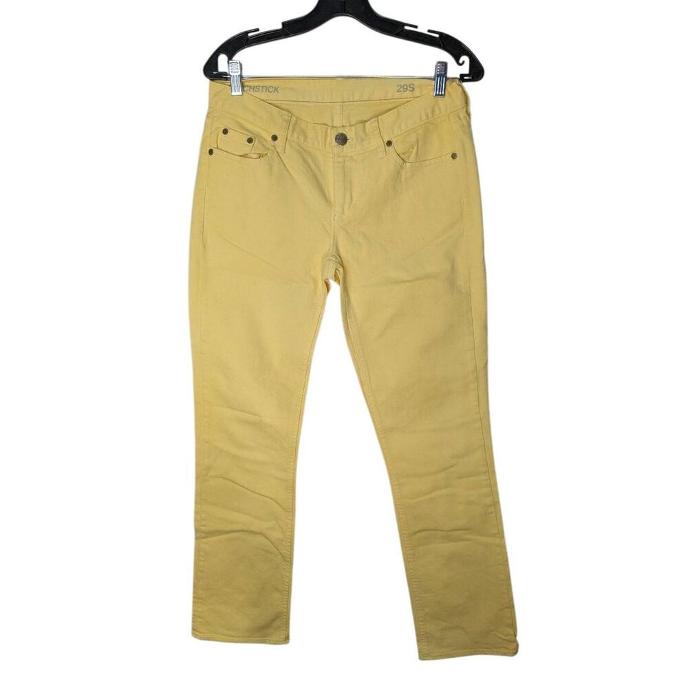 J.Crew Matchstick Cropped Skinny Pants Yellow Spring Clean Resort Coastal 29S